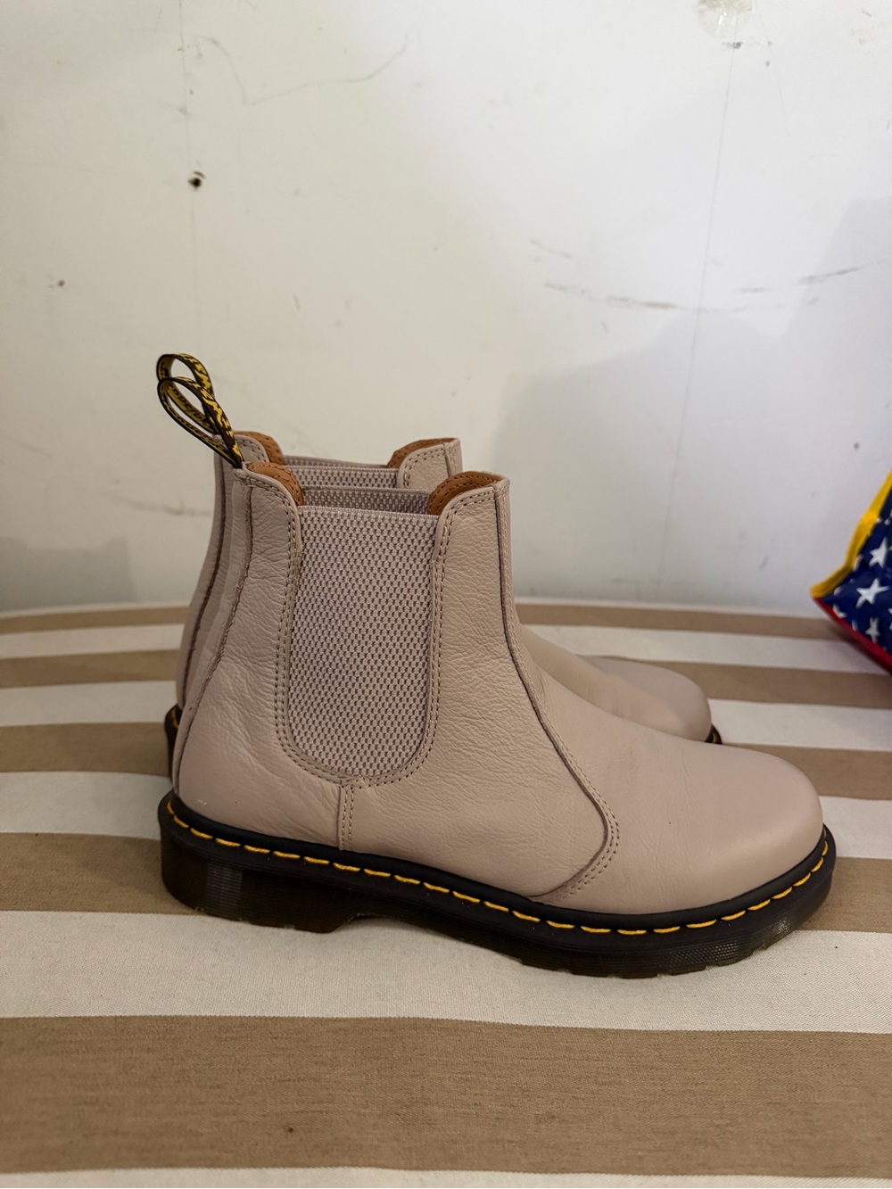 Dr. Martens Women's Taupe Chelsea Combat Boots
